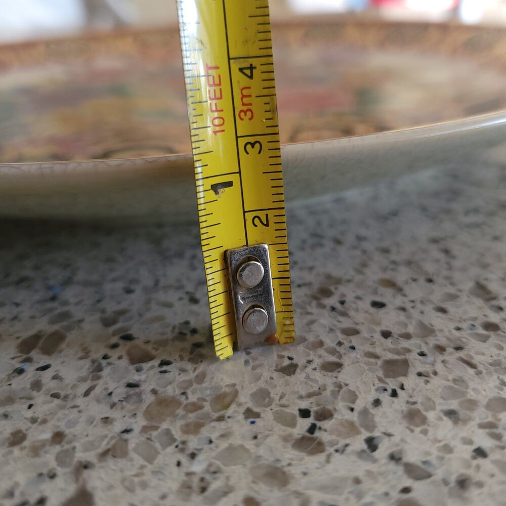 VTG Handpainted Asian Floral 22k Gold Gild Chinese Porcelain 10" Display Plate - Picture 7 of 16